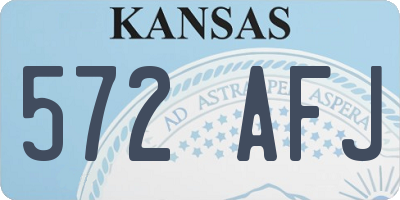 KS license plate 572AFJ