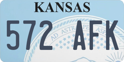 KS license plate 572AFK