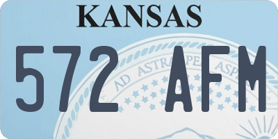 KS license plate 572AFM