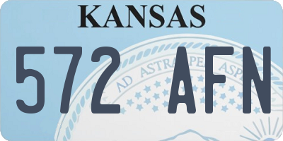 KS license plate 572AFN