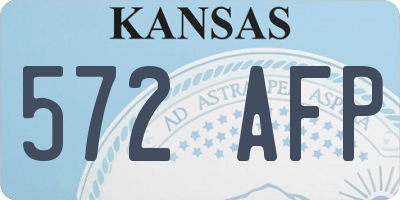 KS license plate 572AFP