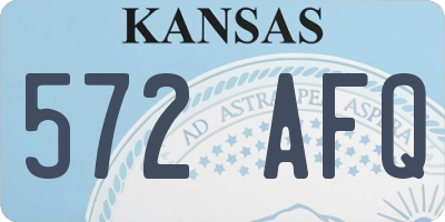KS license plate 572AFQ