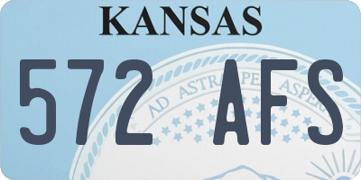KS license plate 572AFS