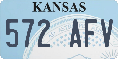 KS license plate 572AFV