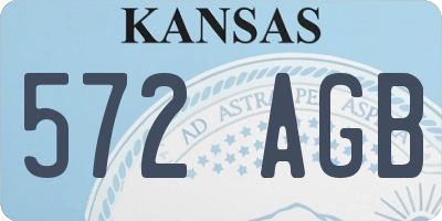 KS license plate 572AGB