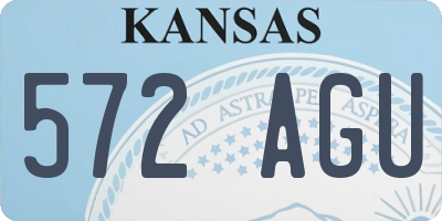 KS license plate 572AGU