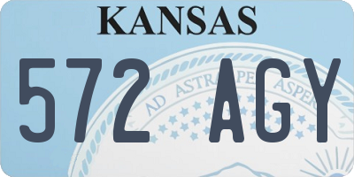 KS license plate 572AGY