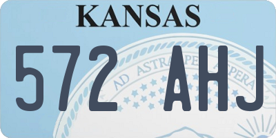 KS license plate 572AHJ