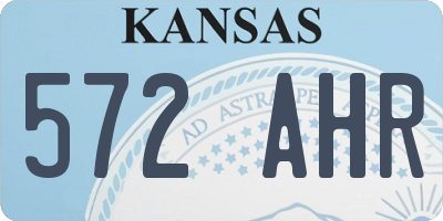 KS license plate 572AHR