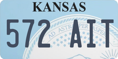 KS license plate 572AIT