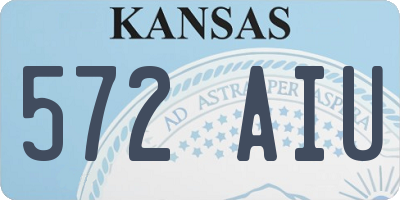 KS license plate 572AIU