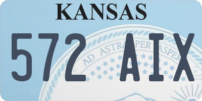 KS license plate 572AIX