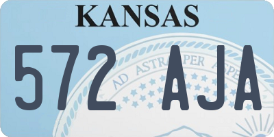 KS license plate 572AJA