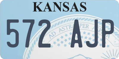 KS license plate 572AJP