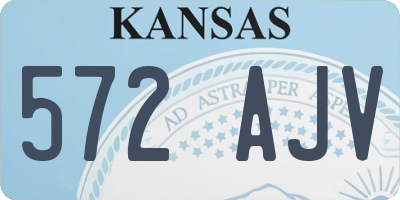 KS license plate 572AJV