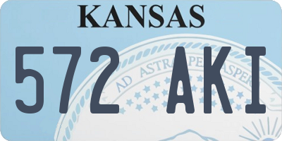 KS license plate 572AKI