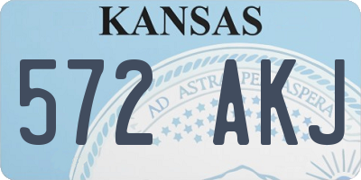 KS license plate 572AKJ