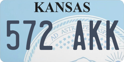 KS license plate 572AKK