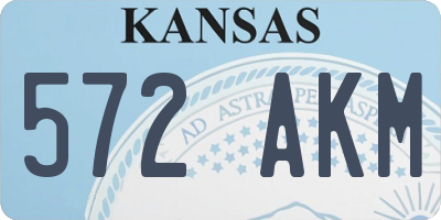 KS license plate 572AKM