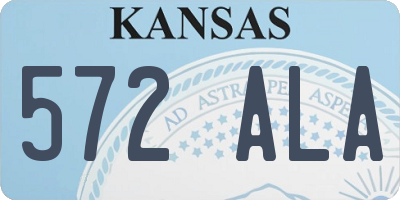KS license plate 572ALA