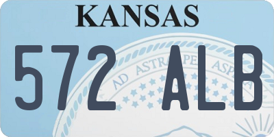 KS license plate 572ALB