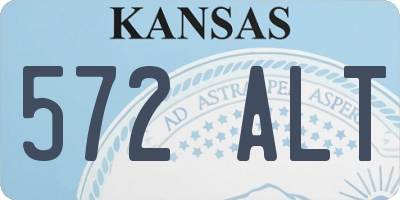 KS license plate 572ALT