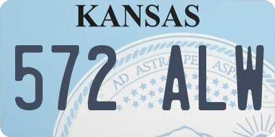 KS license plate 572ALW