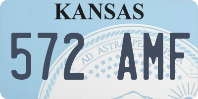 KS license plate 572AMF