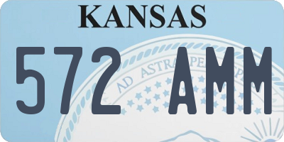 KS license plate 572AMM