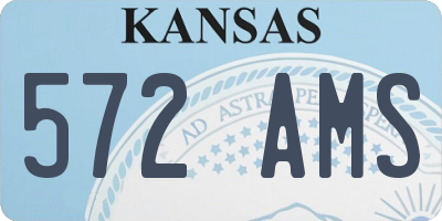KS license plate 572AMS