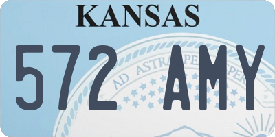 KS license plate 572AMY