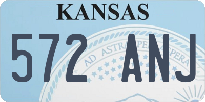 KS license plate 572ANJ