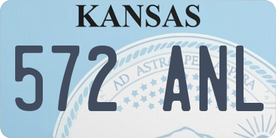 KS license plate 572ANL