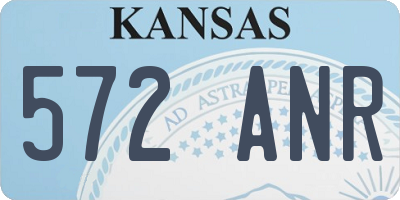 KS license plate 572ANR