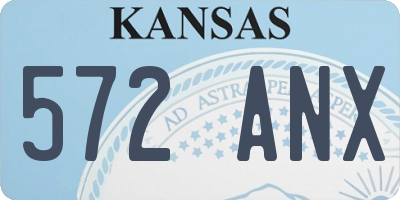 KS license plate 572ANX
