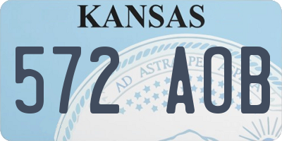KS license plate 572AOB