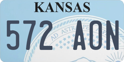 KS license plate 572AON