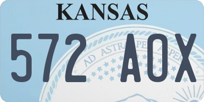 KS license plate 572AOX