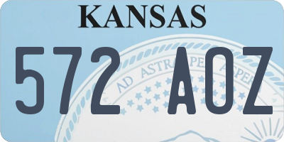 KS license plate 572AOZ