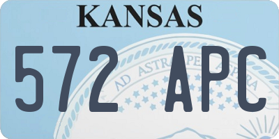 KS license plate 572APC