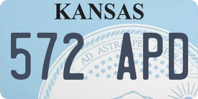 KS license plate 572APD
