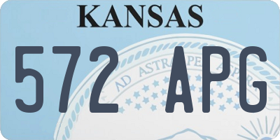 KS license plate 572APG