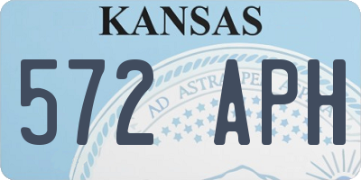 KS license plate 572APH