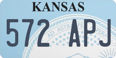 KS license plate 572APJ