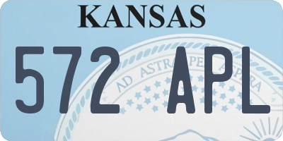 KS license plate 572APL
