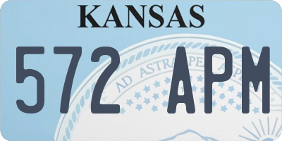 KS license plate 572APM