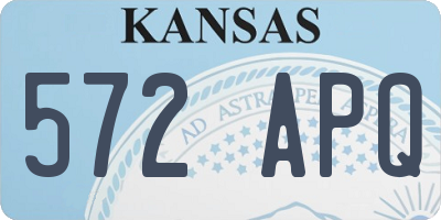 KS license plate 572APQ