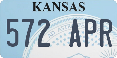 KS license plate 572APR
