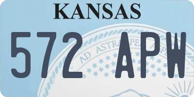 KS license plate 572APW