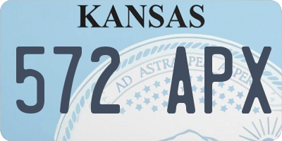 KS license plate 572APX